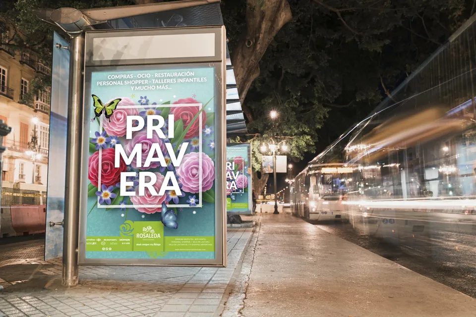 Mupi de campaña · Centro Comercial Rosaleda
