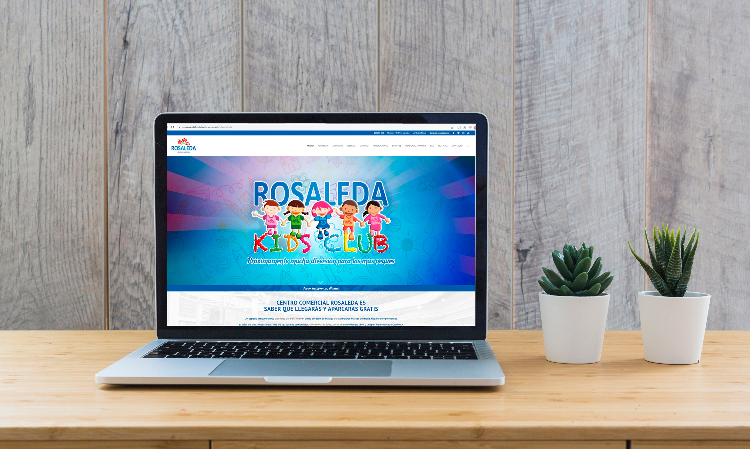 Web Centro Comercial Rosaleda Fans Marketing MÁLAGA