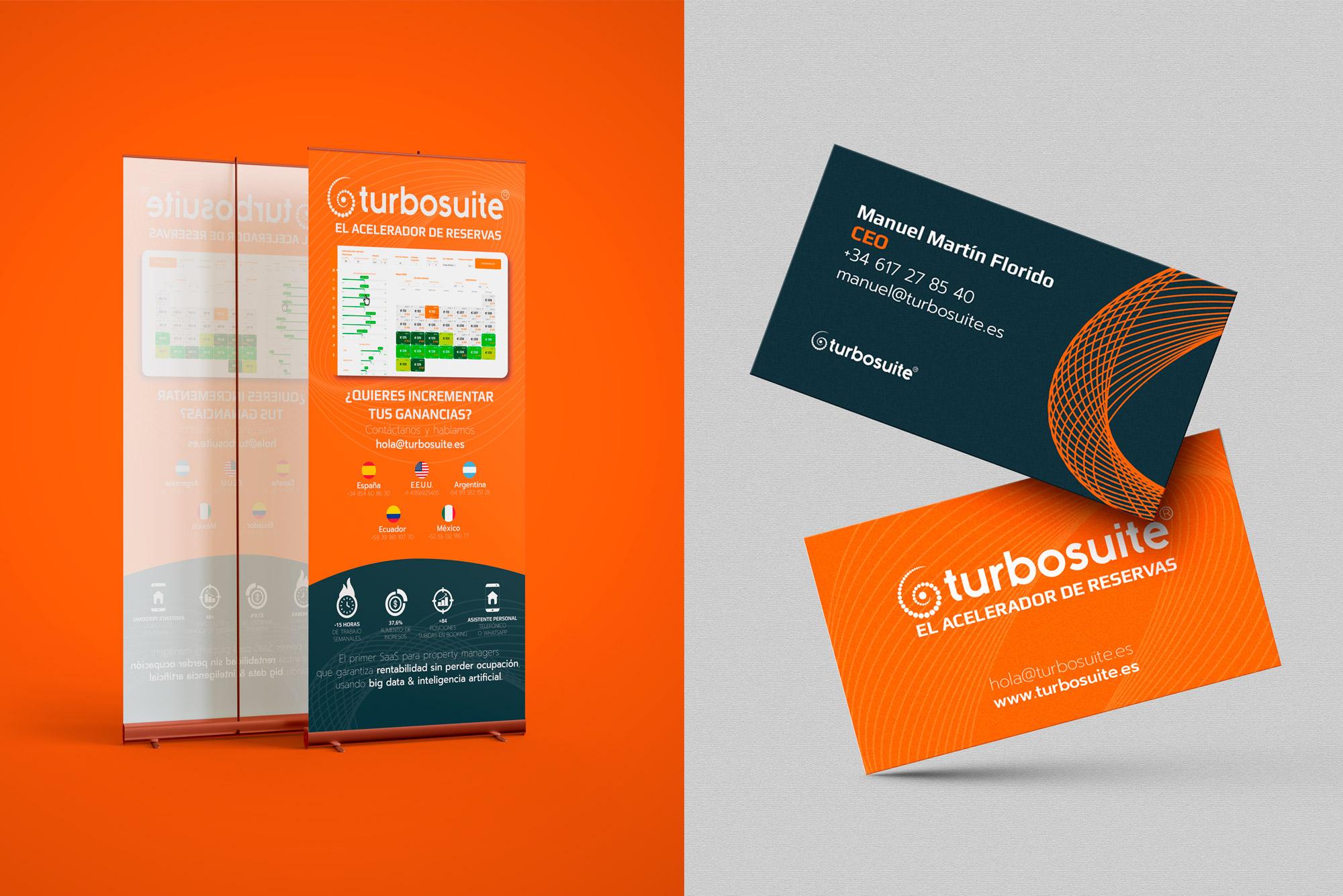 Roll Up y tarjetas de visita Turbosuite