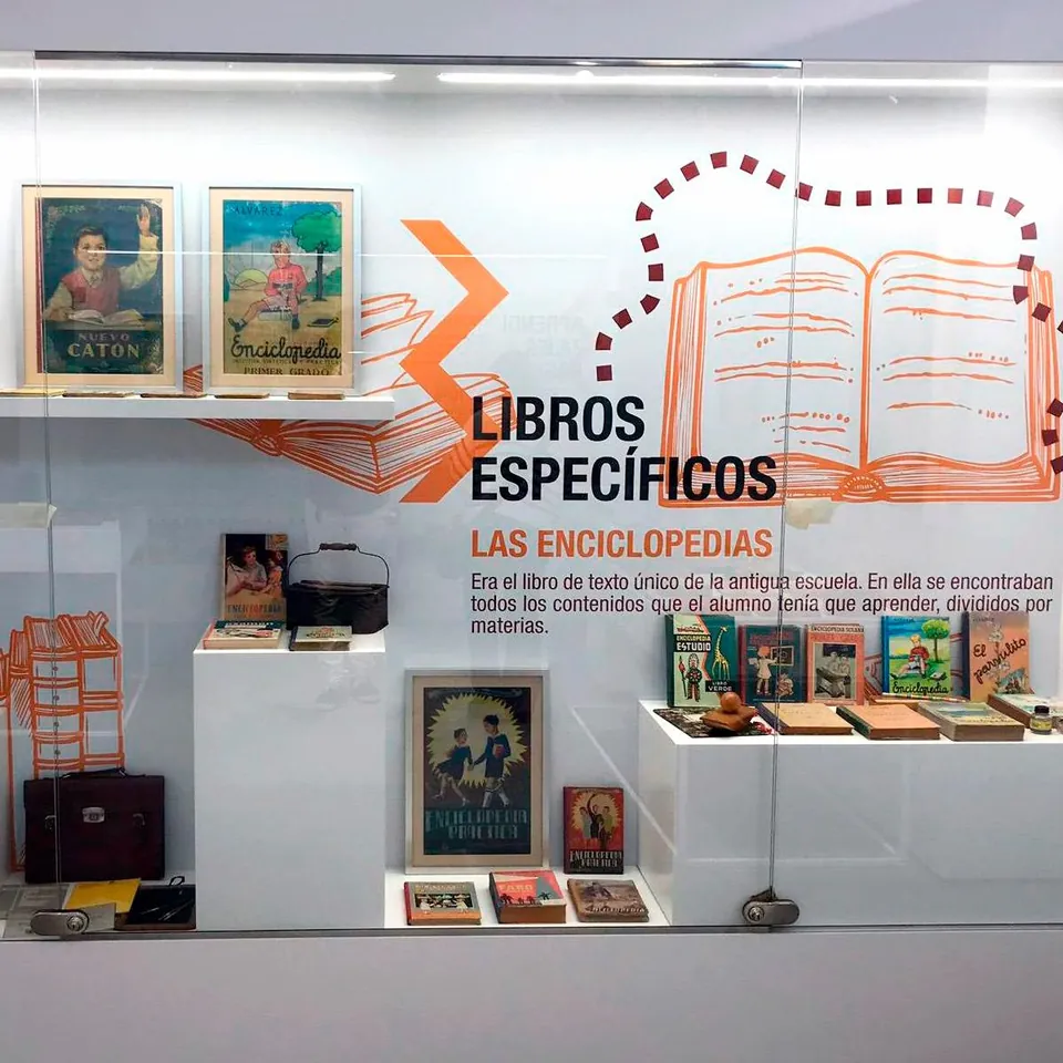 Panel y vitrina · Museo Andaluz de la Educación